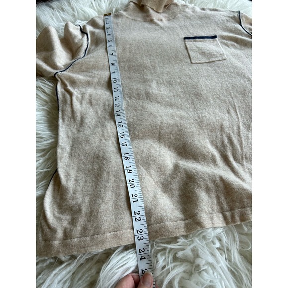 Vilagallo Women's Nina Knit Turtleneck Sweater Long Sleeve Cream Size XL - Picture 11 of 11